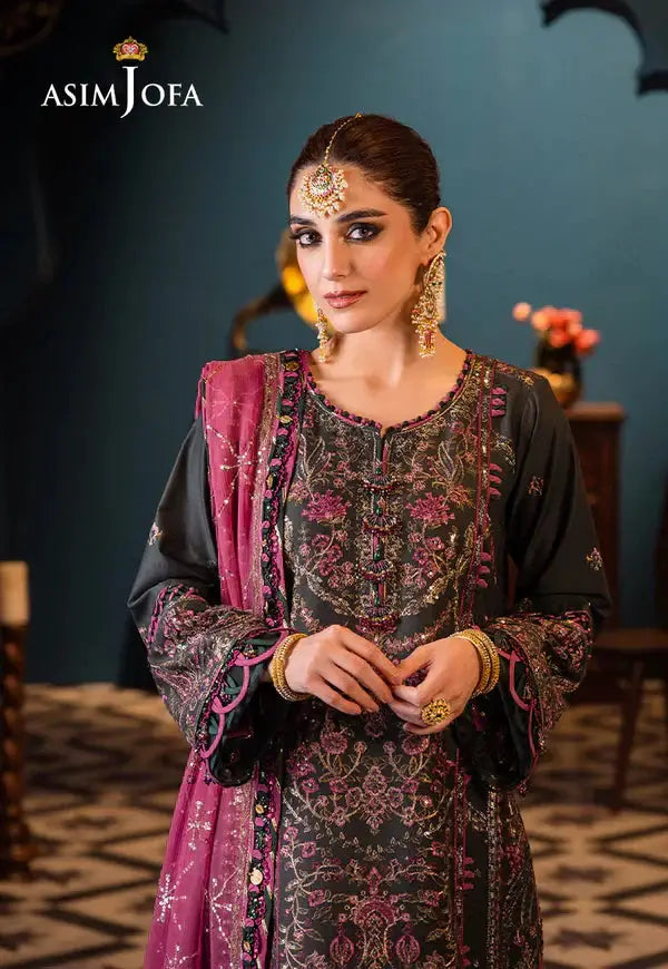 Asim Jofa | Fasana e Ishq Eid Luxury Lawn | AJFI-23 - Pakistani Designer Dress - by Asim Jofa | Type: Luxury - 100% Original at Saira Sultan