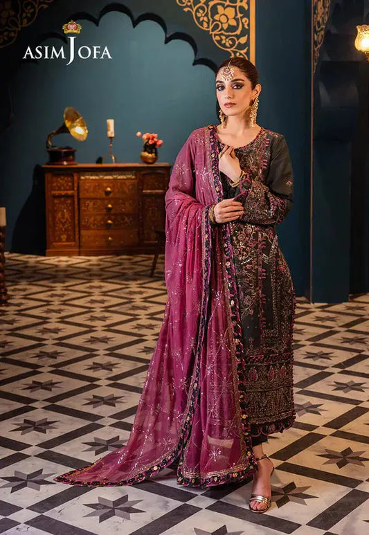 Asim Jofa | Fasana e Ishq Eid Luxury Lawn | AJFI-23 - Pakistani Designer Dress - by Asim Jofa | Type: Luxury - 100% Original at Saira Sultan