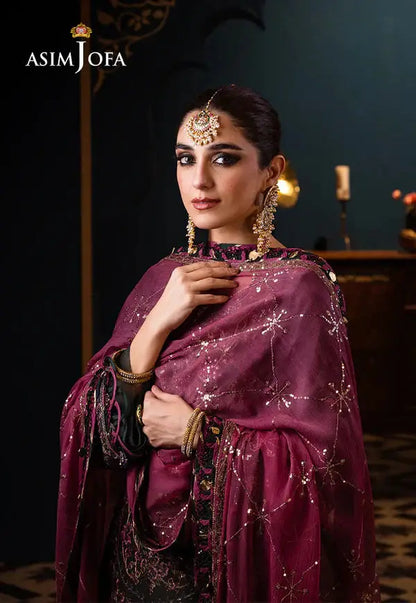 Asim Jofa | Fasana e Ishq Eid Luxury Lawn | AJFI-23 - Pakistani Designer Dress - by Asim Jofa | Type: Luxury - 100% Original at Saira Sultan
