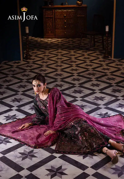 Asim Jofa | Fasana e Ishq Eid Luxury Lawn | AJFI-23 - Pakistani Designer Dress - by Asim Jofa | Type: Luxury - 100% Original at Saira Sultan