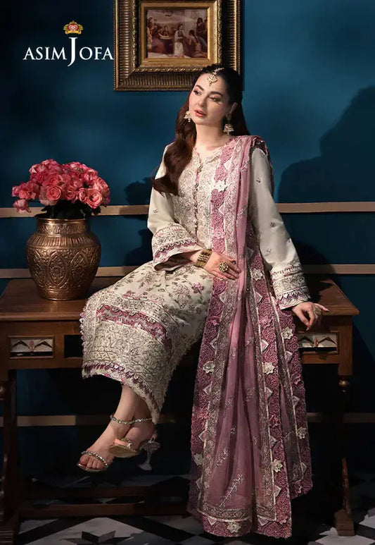 Asim Jofa | Fasana e Ishq Eid Luxury Lawn | AJFI-15 - Pakistani Designer Dress - by Asim Jofa | Type: Luxury - 100% Original at Saira Sultan