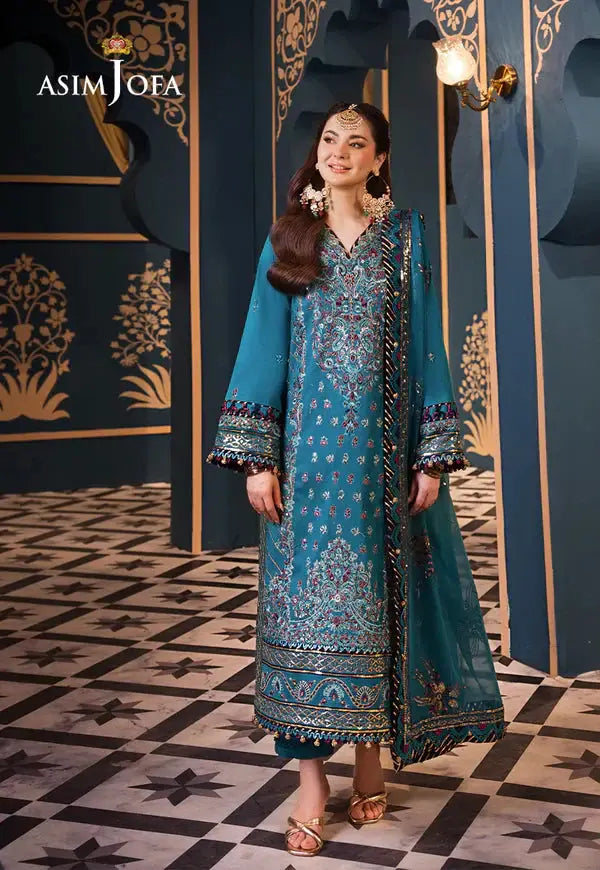 Asim Jofa | Fasana e Ishq Eid Luxury Lawn | AJFI-20 - Pakistani Designer Dress - by Asim Jofa | Type: Luxury - 100% Original at Saira Sultan