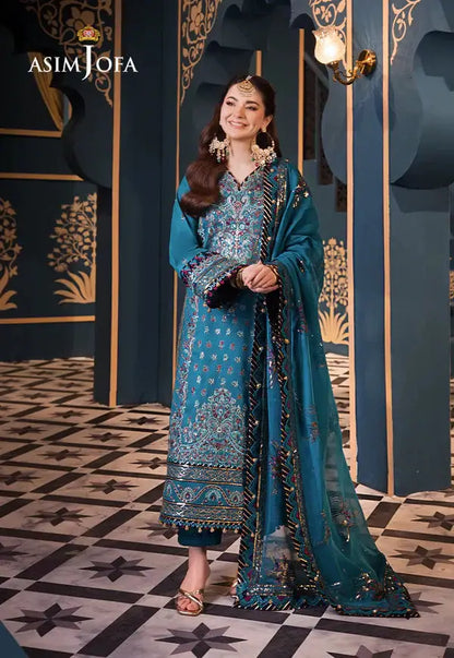 Asim Jofa | Fasana e Ishq Eid Luxury Lawn | AJFI-20 - Pakistani Designer Dress - by Asim Jofa | Type: Luxury - 100% Original at Saira Sultan