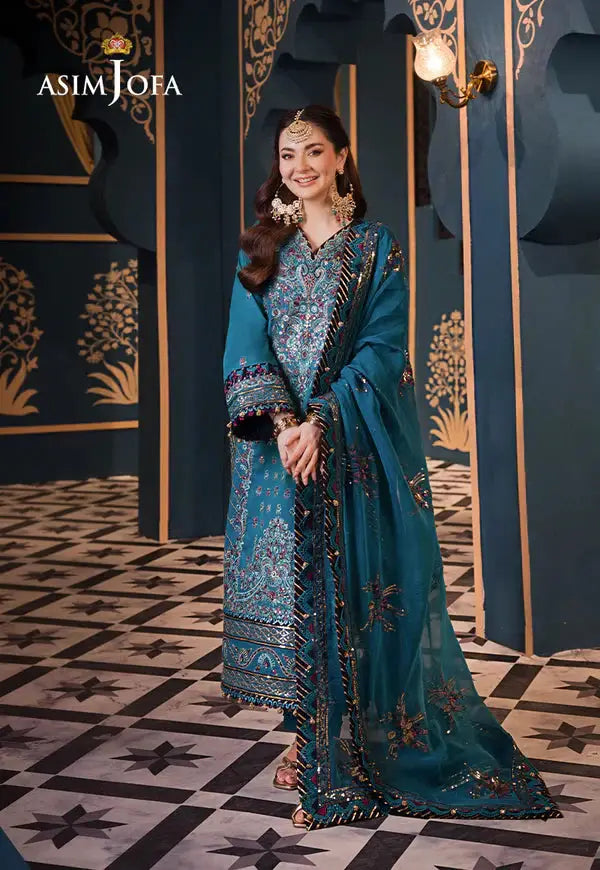 Asim Jofa | Fasana e Ishq Eid Luxury Lawn | AJFI-20 - Pakistani Designer Dress - by Asim Jofa | Type: Luxury - 100% Original at Saira Sultan