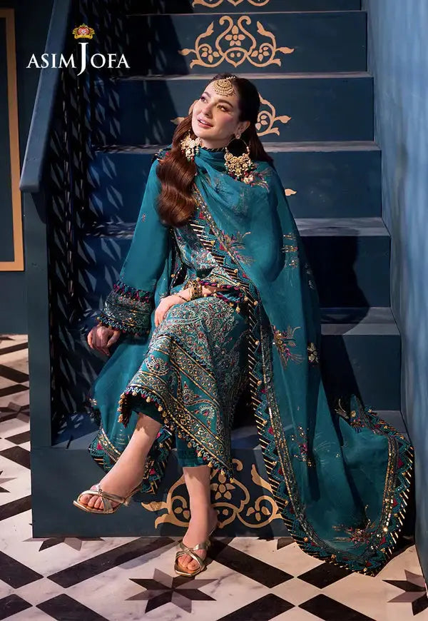 Asim Jofa | Fasana e Ishq Eid Luxury Lawn | AJFI-20 - Pakistani Designer Dress - by Asim Jofa | Type: Luxury - 100% Original at Saira Sultan