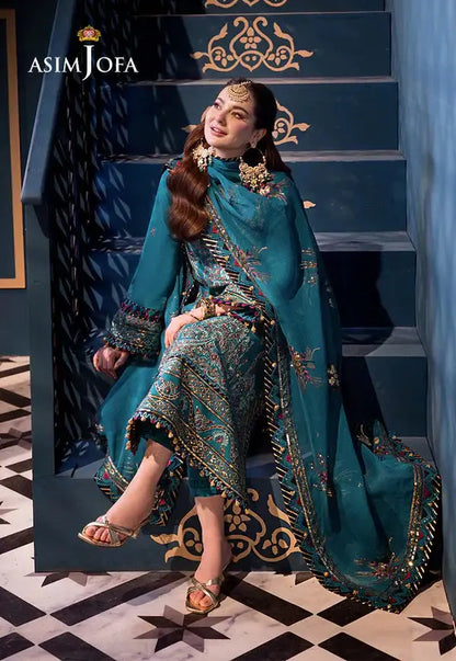 Asim Jofa | Fasana e Ishq Eid Luxury Lawn | AJFI-20 - Pakistani Designer Dress - by Asim Jofa | Type: Luxury - 100% Original at Saira Sultan