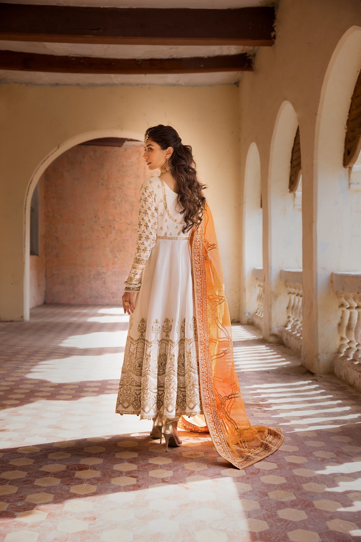 Erum Khan | Umaima Eid Edit | GHAZAL S White Raw Silk