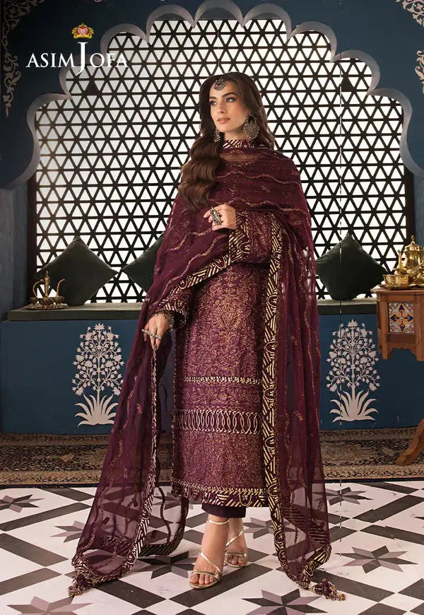Asim Jofa | Fasana e Ishq Eid Luxury Lawn | AJFI-06 - Pakistani Designer Dress - by Asim Jofa | Type: Luxury - 100% Original at Saira Sultan