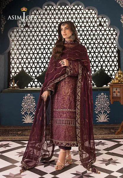 Asim Jofa | Fasana e Ishq Eid Luxury Lawn | AJFI-06 - Pakistani Designer Dress - by Asim Jofa | Type: Luxury - 100% Original at Saira Sultan