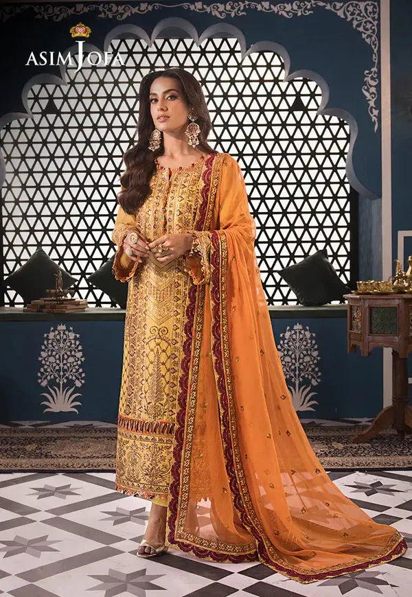 Asim Jofa | Fasana e Ishq Eid Luxury Lawn | AJFI-19 - Pakistani Designer Dress - by Asim Jofa | Type: Luxury - 100% Original at Saira Sultan