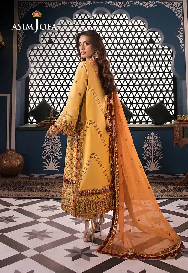 Asim Jofa | Fasana e Ishq Eid Luxury Lawn | AJFI-19 - Pakistani Designer Dress - by Asim Jofa | Type: Luxury - 100% Original at Saira Sultan