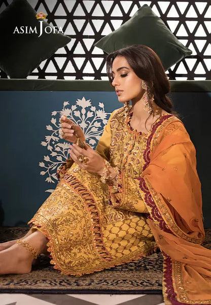 Asim Jofa | Fasana e Ishq Eid Luxury Lawn | AJFI-19 - Pakistani Designer Dress - by Asim Jofa | Type: Luxury - 100% Original at Saira Sultan