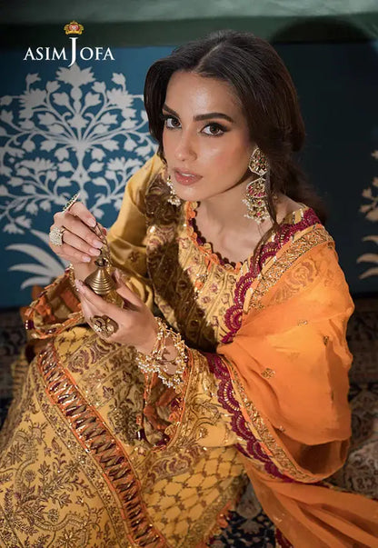 Asim Jofa | Fasana e Ishq Eid Luxury Lawn | AJFI-19 - Pakistani Designer Dress - by Asim Jofa | Type: Luxury - 100% Original at Saira Sultan