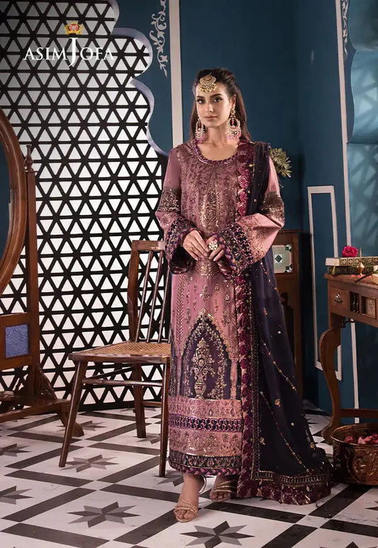 Asim Jofa | Fasana e Ishq Eid Luxury Lawn | AJFI-22 - Pakistani Designer Dress - by Asim Jofa | Type: Luxury - 100% Original at Saira Sultan