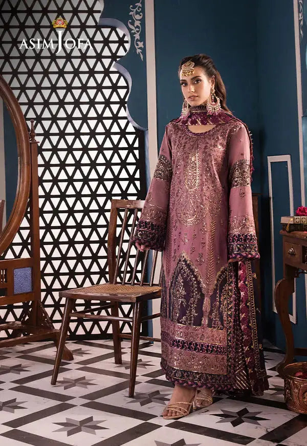 Asim Jofa | Fasana e Ishq Eid Luxury Lawn | AJFI-22 - Pakistani Designer Dress - by Asim Jofa | Type: Luxury - 100% Original at Saira Sultan