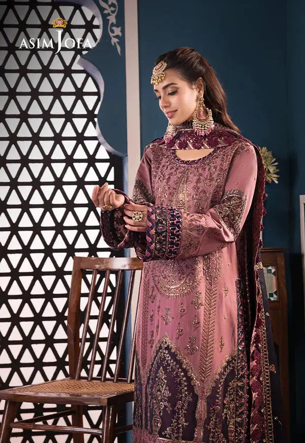 Asim Jofa | Fasana e Ishq Eid Luxury Lawn | AJFI-22 - Pakistani Designer Dress - by Asim Jofa | Type: Luxury - 100% Original at Saira Sultan