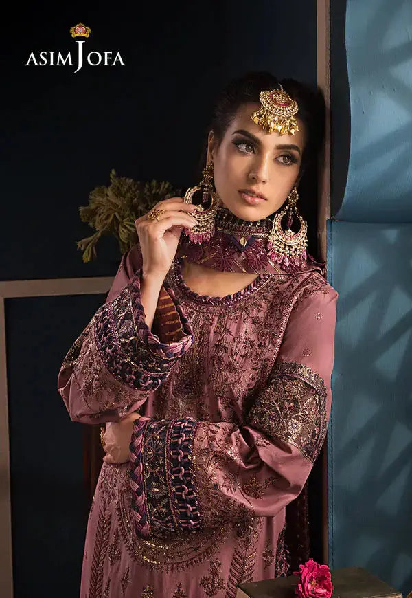 Asim Jofa | Fasana e Ishq Eid Luxury Lawn | AJFI-22 - Pakistani Designer Dress - by Asim Jofa | Type: Luxury - 100% Original at Saira Sultan