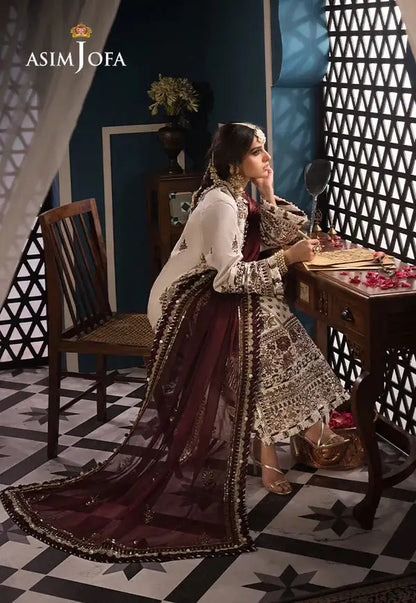 Asim Jofa | Fasana e Ishq Eid Luxury Lawn | AJFI-13 - Pakistani Designer Dress - by Asim Jofa | Type: Luxury - 100% Original at Saira Sultan