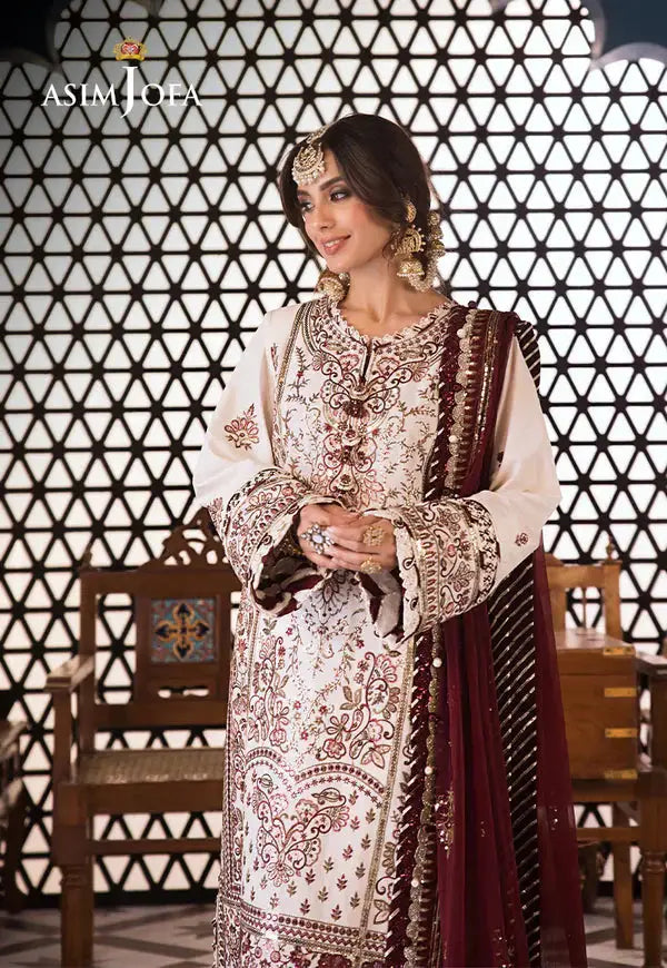 Asim Jofa | Fasana e Ishq Eid Luxury Lawn | AJFI-13 - Pakistani Designer Dress - by Asim Jofa | Type: Luxury - 100% Original at Saira Sultan