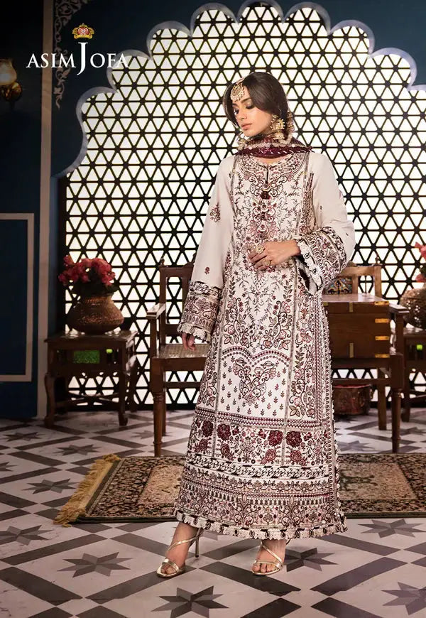 Asim Jofa | Fasana e Ishq Eid Luxury Lawn | AJFI-13 - Pakistani Designer Dress - by Asim Jofa | Type: Luxury - 100% Original at Saira Sultan