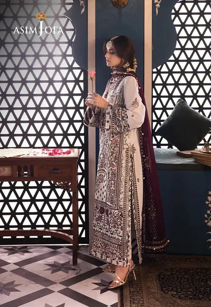 Asim Jofa | Fasana e Ishq Eid Luxury Lawn | AJFI-13 - Pakistani Designer Dress - by Asim Jofa | Type: Luxury - 100% Original at Saira Sultan