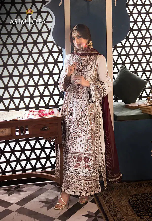 Asim Jofa | Fasana e Ishq Eid Luxury Lawn | AJFI-13 - Pakistani Designer Dress - by Asim Jofa | Type: Luxury - 100% Original at Saira Sultan