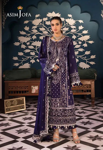 Asim Jofa | Fasana e Ishq Eid Luxury Lawn | AJFI-25 - Pakistani Designer Dress - by Asim Jofa | Type: Luxury - 100% Original at Saira Sultan