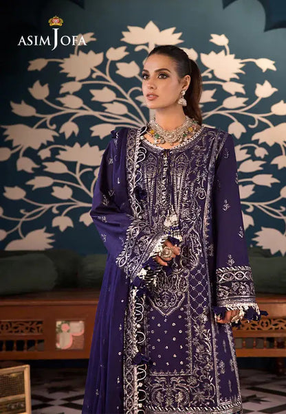 Asim Jofa | Fasana e Ishq Eid Luxury Lawn | AJFI-25 - Pakistani Designer Dress - by Asim Jofa | Type: Luxury - 100% Original at Saira Sultan