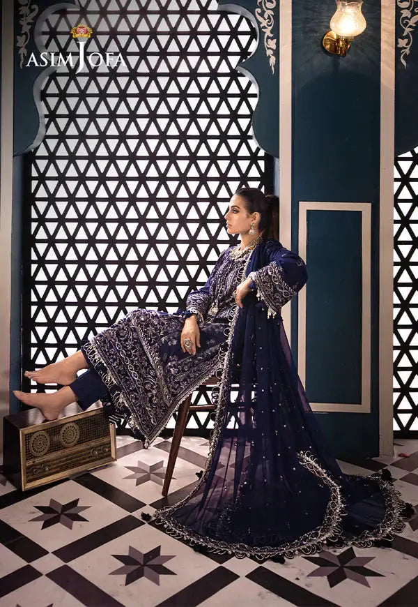 Asim Jofa | Fasana e Ishq Eid Luxury Lawn | AJFI-25 - Pakistani Designer Dress - by Asim Jofa | Type: Luxury - 100% Original at Saira Sultan