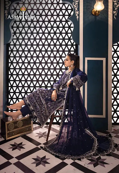 Asim Jofa | Fasana e Ishq Eid Luxury Lawn | AJFI-25 - Pakistani Designer Dress - by Asim Jofa | Type: Luxury - 100% Original at Saira Sultan