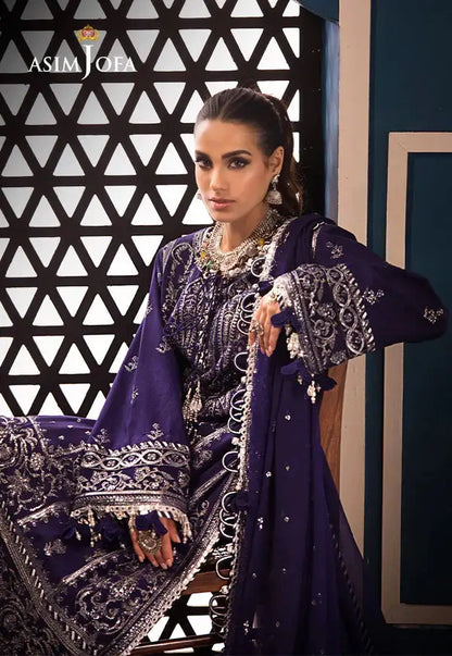 Asim Jofa | Fasana e Ishq Eid Luxury Lawn | AJFI-25 - Pakistani Designer Dress - by Asim Jofa | Type: Luxury - 100% Original at Saira Sultan