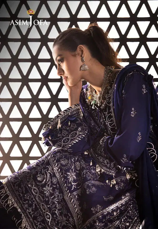 Asim Jofa | Fasana e Ishq Eid Luxury Lawn | AJFI-25 - Pakistani Designer Dress - by Asim Jofa | Type: Luxury - 100% Original at Saira Sultan