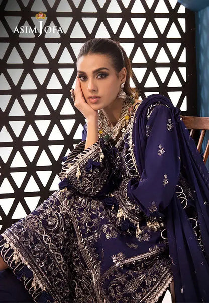 Asim Jofa | Fasana e Ishq Eid Luxury Lawn | AJFI-25 - Pakistani Designer Dress - by Asim Jofa | Type: Luxury - 100% Original at Saira Sultan