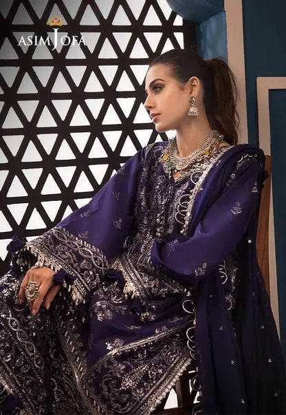 Asim Jofa | Fasana e Ishq Eid Luxury Lawn | AJFI-25 - Pakistani Designer Dress - by Asim Jofa | Type: Luxury - 100% Original at Saira Sultan
