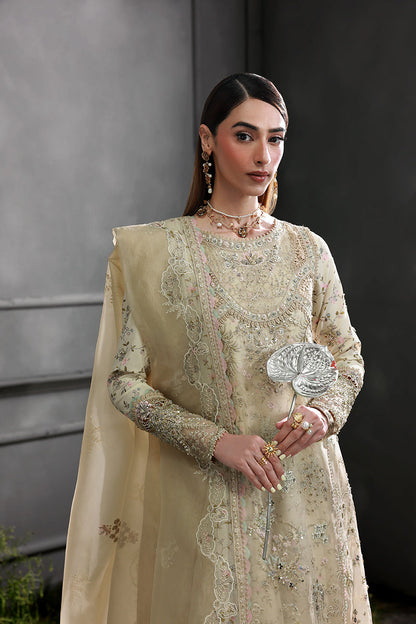 Qalamkar | Elirah Formals 25 | MF-04 IVORY GRACE - Pakistani Designer Dress - by Qalamkar - Type : Ladies Clothes - 100% Original at Saira Sultan