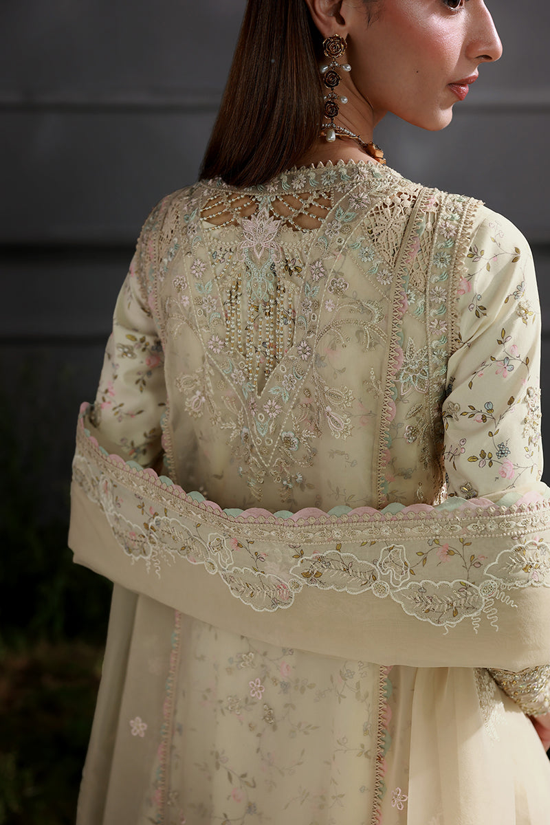 Qalamkar | Elirah Formals 25 | MF-04 IVORY GRACE - Pakistani Designer Dress - by Qalamkar - Type : Ladies Clothes - 100% Original at Saira Sultan