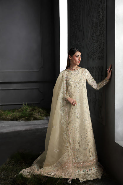 Qalamkar | Elirah Formals 25 | MF-04 IVORY GRACE - Pakistani Designer Dress - by Qalamkar - Type : Ladies Clothes - 100% Original at Saira Sultan