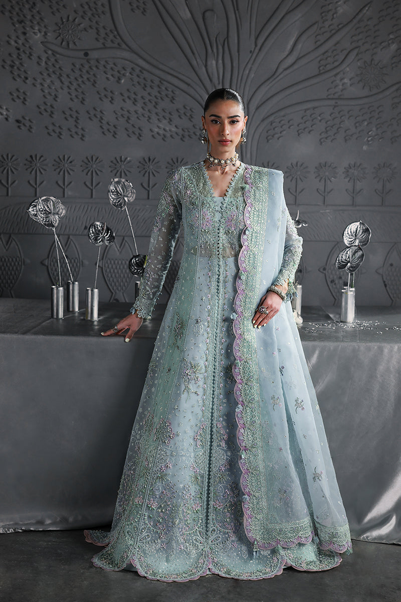 Qalamkar | Elirah Formals 25 | MF-08 SERENE AQUA - Pakistani Designer Dress - by Qalamkar - Type : Ladies Clothes - 100% Original at Saira Sultan