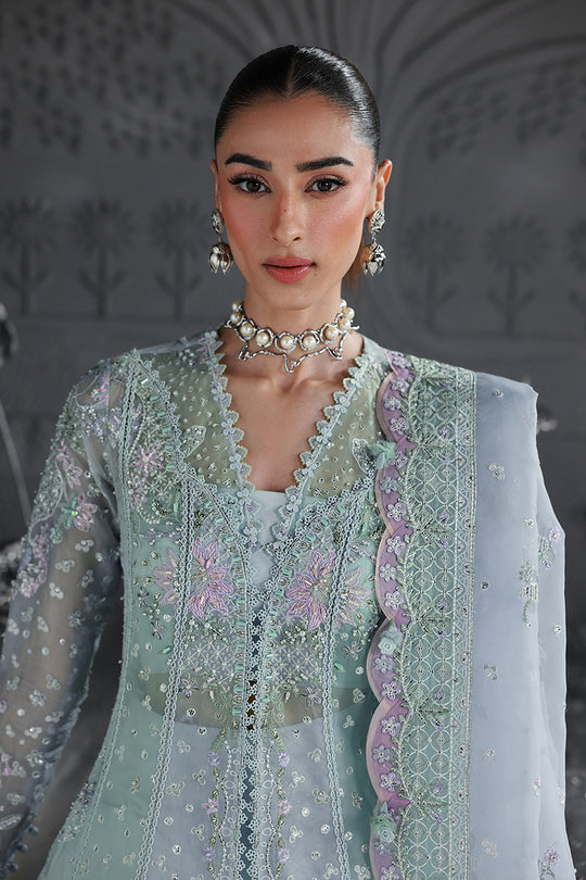 Qalamkar | Elirah Formals 25 | MF-08 SERENE AQUA - Pakistani Designer Dress - by Qalamkar - Type : Ladies Clothes - 100% Original at Saira Sultan