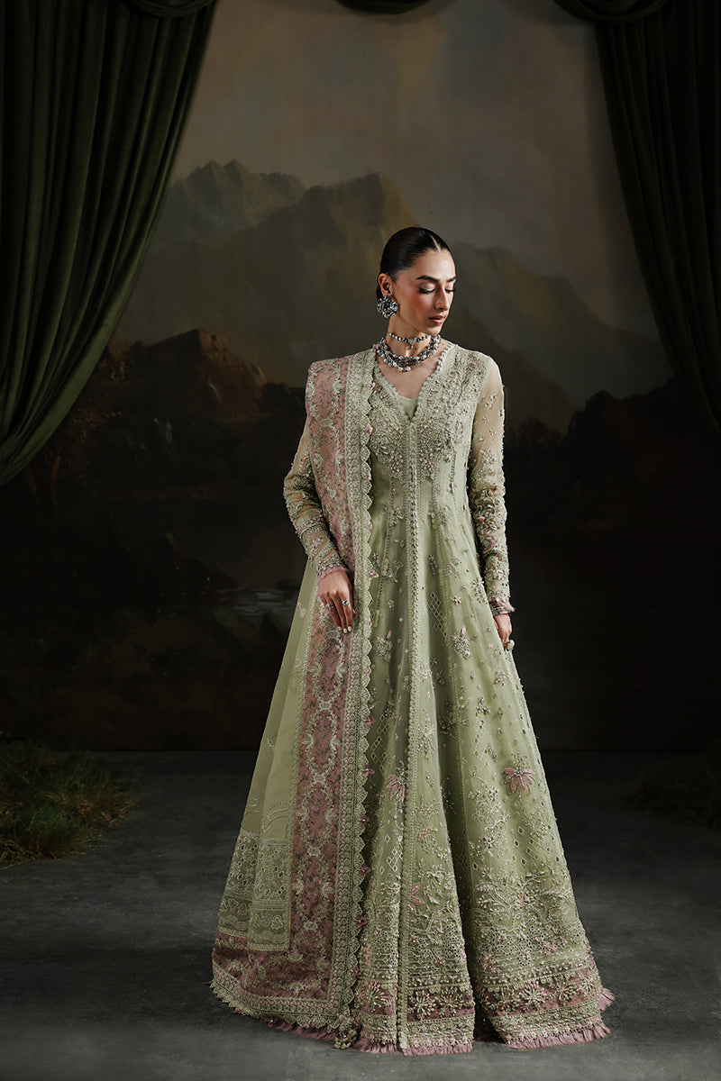 Qalamkar | Elirah Formals 25 | MF-02 SAGE AURA - Pakistani Designer Dress - by Qalamkar - Type : Ladies Clothes - 100% Original at Saira Sultan
