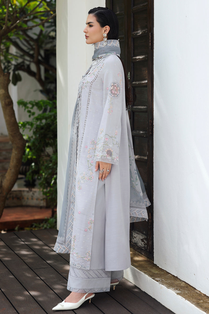 Qalamkar | Q Linen 25 | KL-02 HAZE - Pakistani Designer Dress - by Qalamkar - Type : Ladies Clothes - 100% Original at Saira Sultan