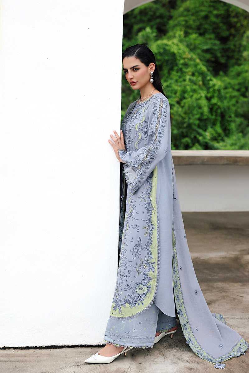 Qalamkar | Q Linen 25 | KL-13 SAAHIL - Pakistani Designer Dress - by Qalamkar - Type : Ladies Clothes - 100% Original at Saira Sultan