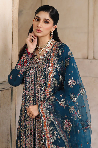 Qalamkar | Shadmaani Formals 25 | RH-02 NEELAM by Qalamkar - Designer Dress - Type : Ladies Clothes - Available at Saira Sultan - 100% Original 