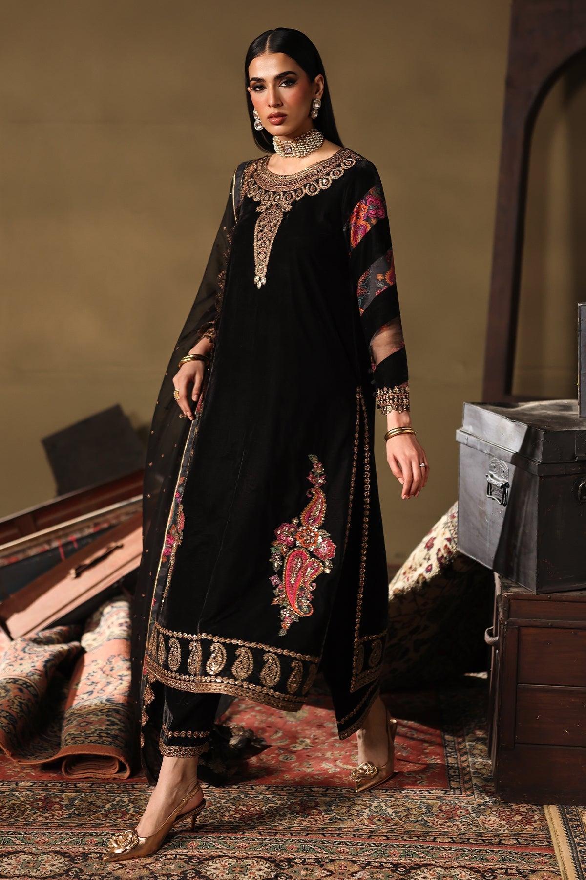 Charizma | Signora Velvet 25 | CVT5-01 by Charizma - Designer Dress  - Type : Ladies Clothes - Available at Saira Sultan - 100% Original 