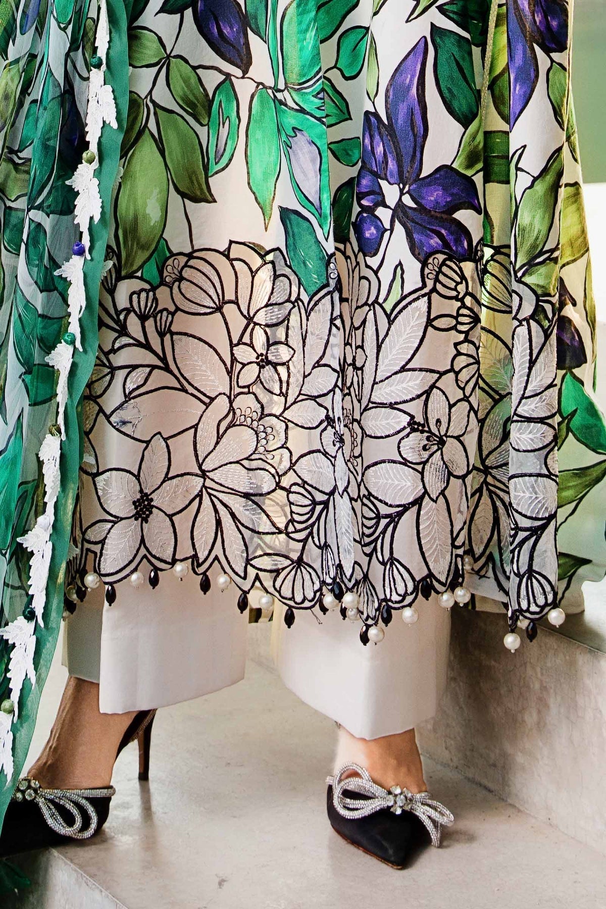 Maria B | M Prints 25 | MPT-2505-A M White Lawn