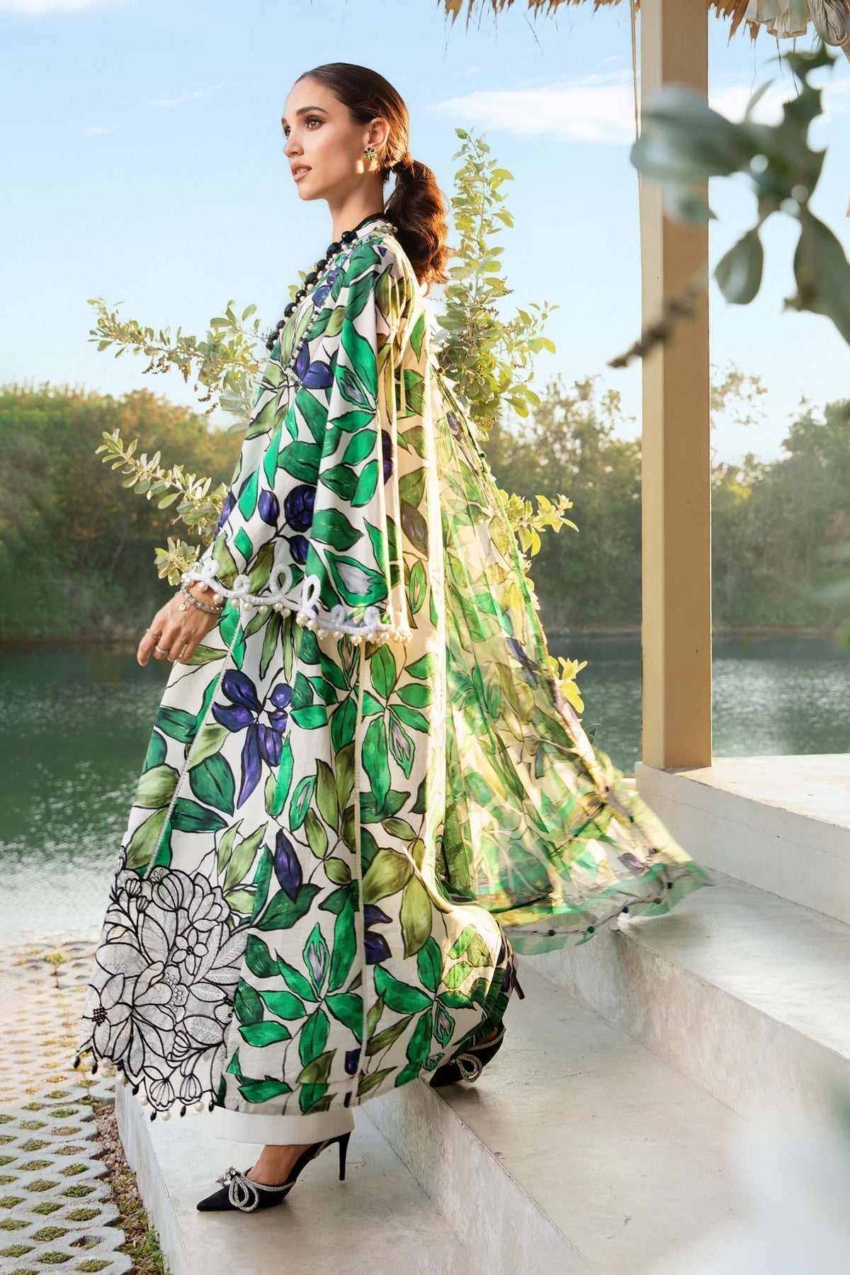 Maria B | M Prints 25 | MPT-2505-A S White Lawn