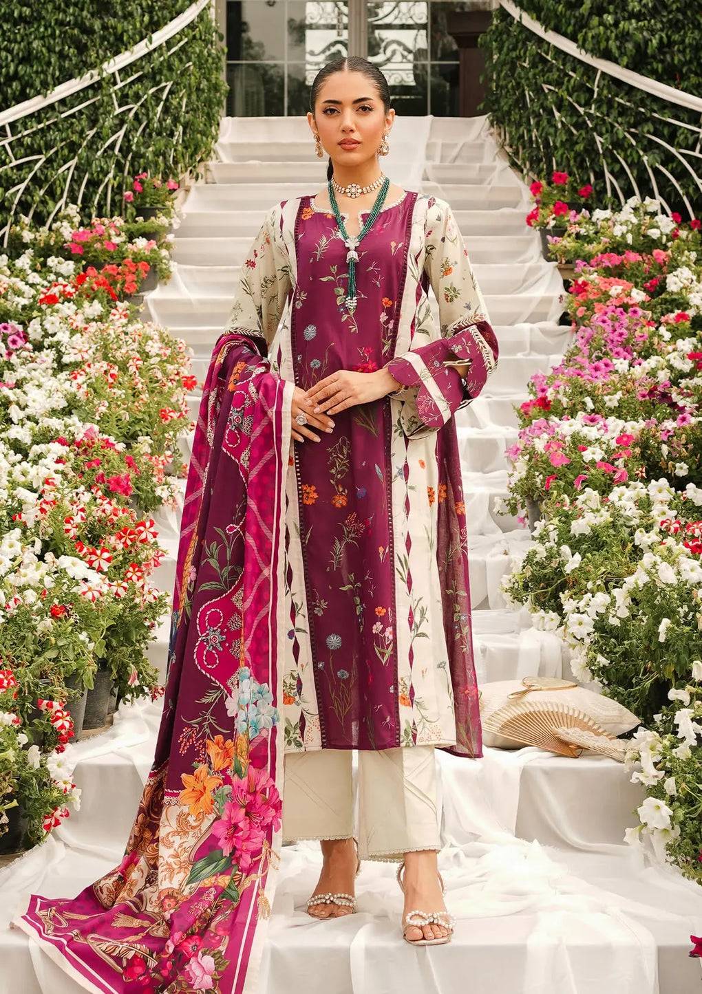 Elaf Premium | Printed Collection 24 | EEP-08A-Twilight Ties - Pakistani Designer Dress - by Elaf Premium | Type: Casuals - 100% Original at Saira Sultan