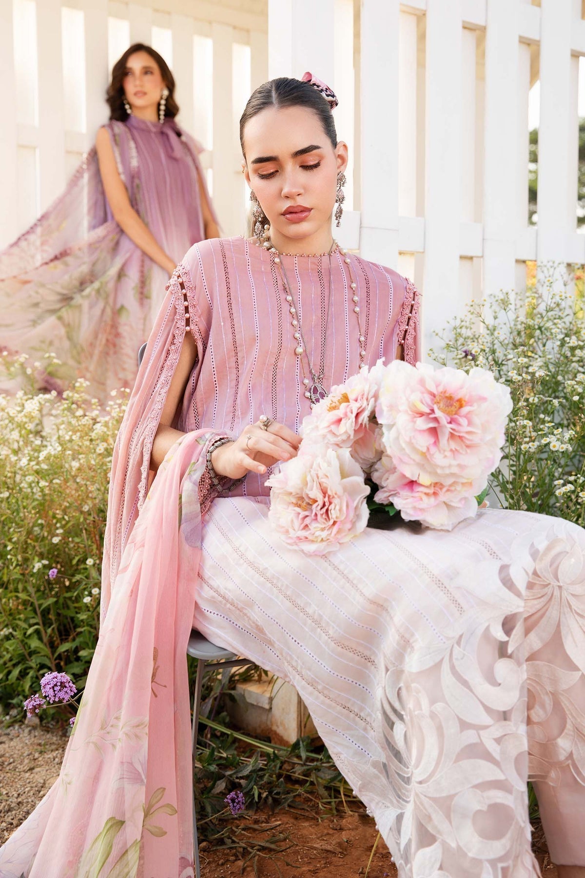 Maria B | M Prints 25 | MPT-2506-A S Pink Lawn