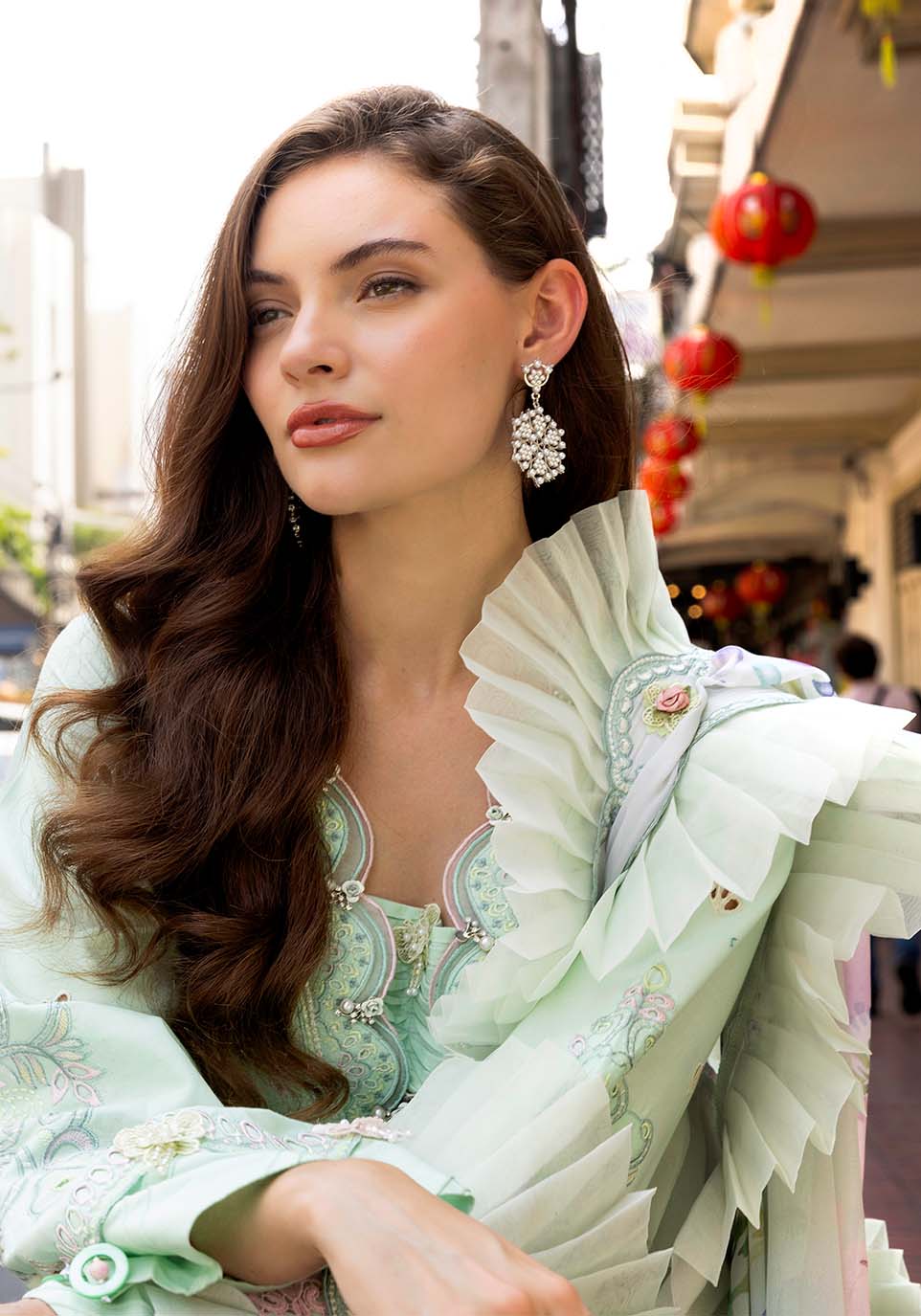 Zarqash | Luxury Lawn 25 | ZQLU 005 ELLIS M Mint Green Lawn