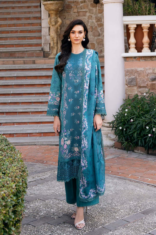 Afrozeh | Damask The Holiday Edit 25 | Eden A XS Teal Lawn